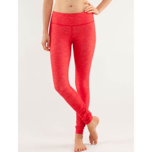lululemon athletica Pants - lululemon Wunder Under Pant in Love Red Slub Denim